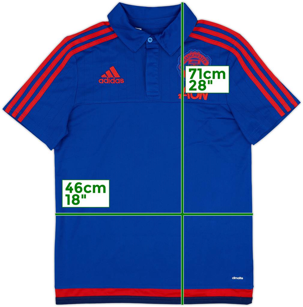 2015-16 Manchester United adidas Polo Shirt - 9/10 - (13-14 Years)