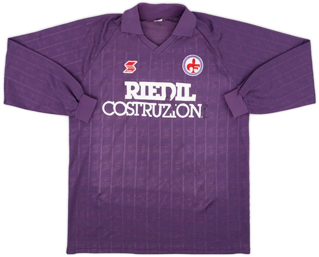 1988-90 Fiorentina Match Issue Home L/S Shirt #2