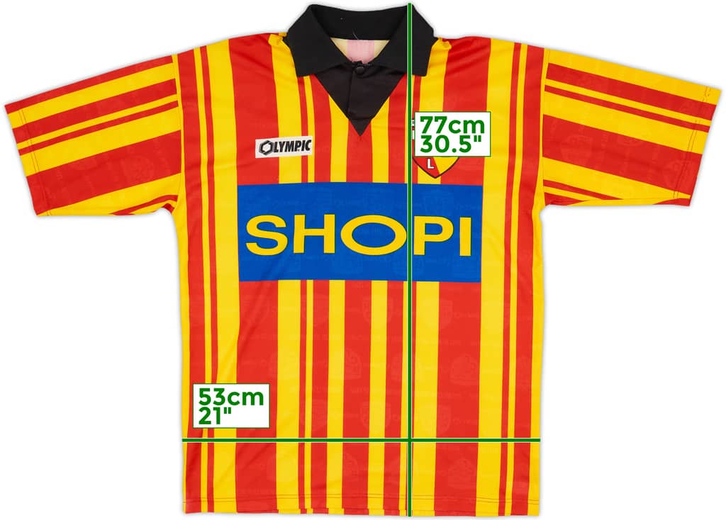 1995-96 Lens Home Shirt - 8/10 - (L)