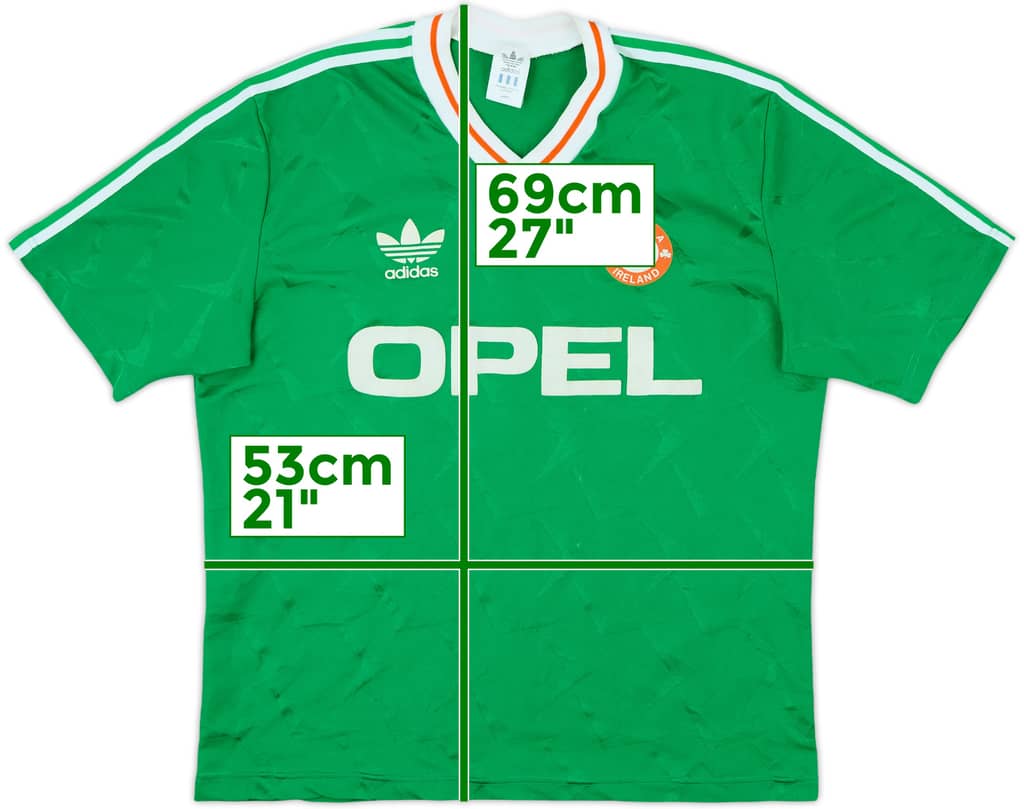 1990-92 Ireland Home Shirt - 8/10 - (L)
