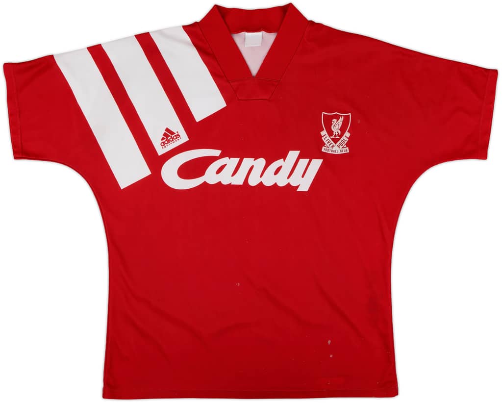 1991-92 Liverpool Home Shirt - 4/10 - (XL)