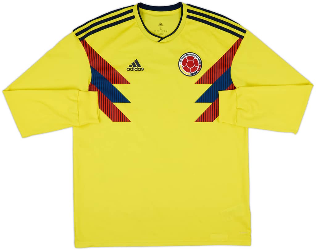 2018-19 Colombia Home L/S Shirt - 8/10 - (L)