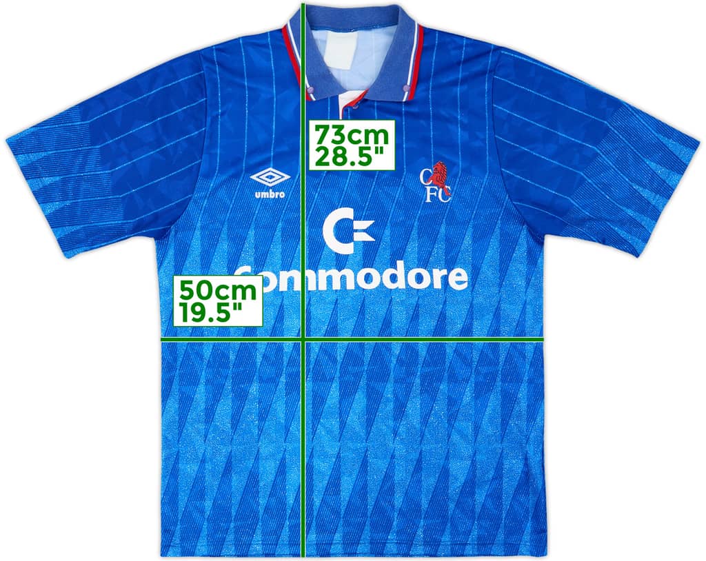 1989-91 Chelsea Home Shirt - 8/10 - (M)