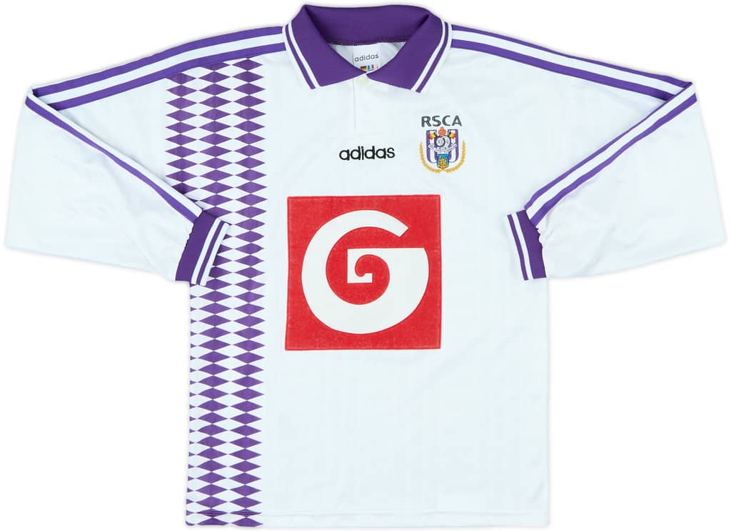 1995-96 Anderlecht Home L/S Shirt - 8/10 - (S.Boys)