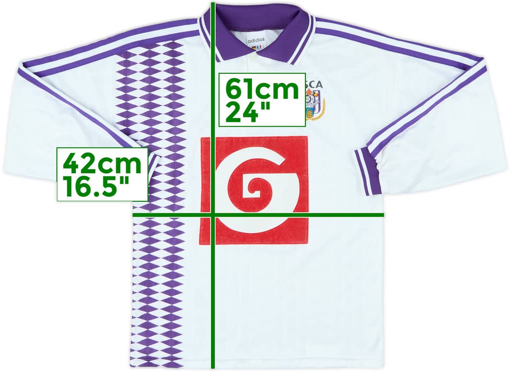 1995-96 Anderlecht Home L/S Shirt - 8/10 - (S.Boys)