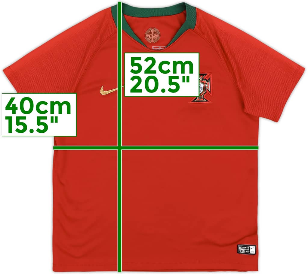 2018-19 Portugal Home Shirt - 10/10 - (S.Boys)