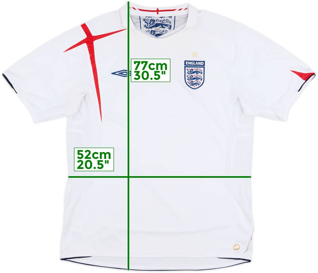 2005-07 England Home Shirt - 5/10 - (L)