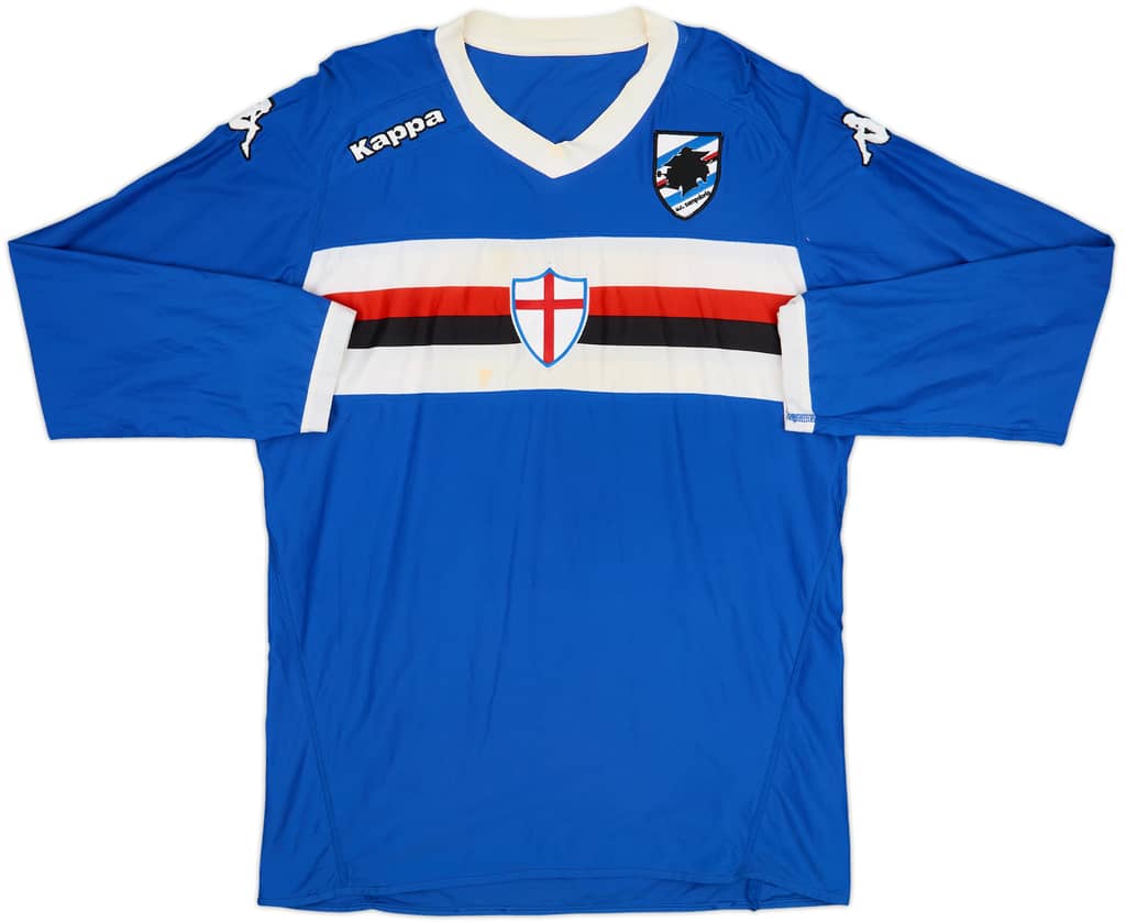 2010-11 Sampdoria Home L/S Shirt - 5/10 - (XL)