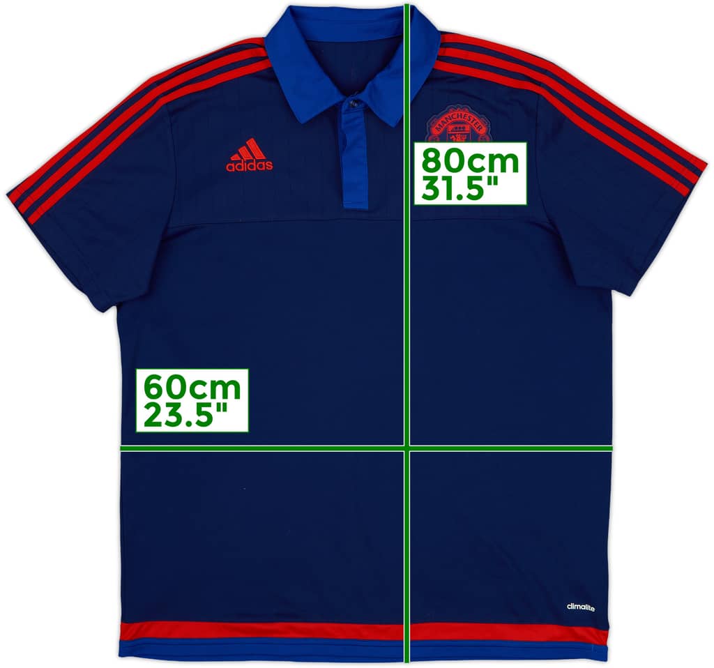 2015-16 Manchester United adidas Polo Shirt - 9/10 - (XL)