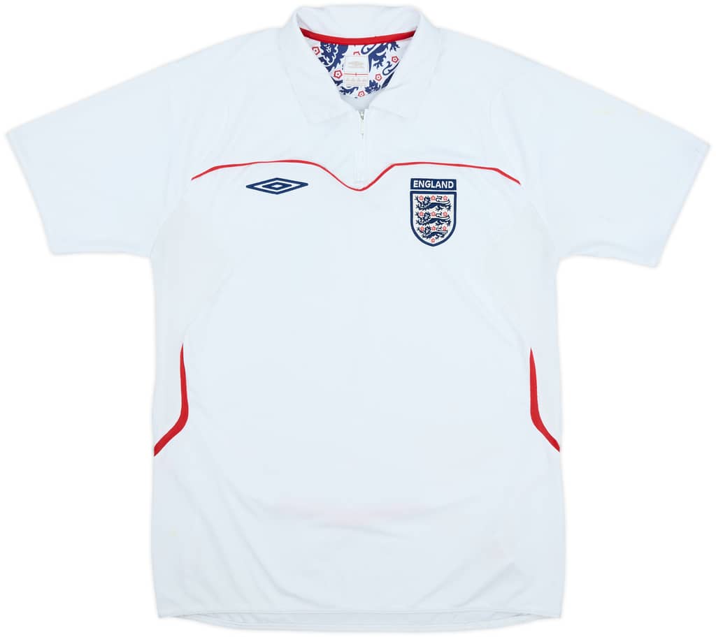 2007-08 England Umbro 1/4 Zip Polo Shirt - 7/10 - (M)