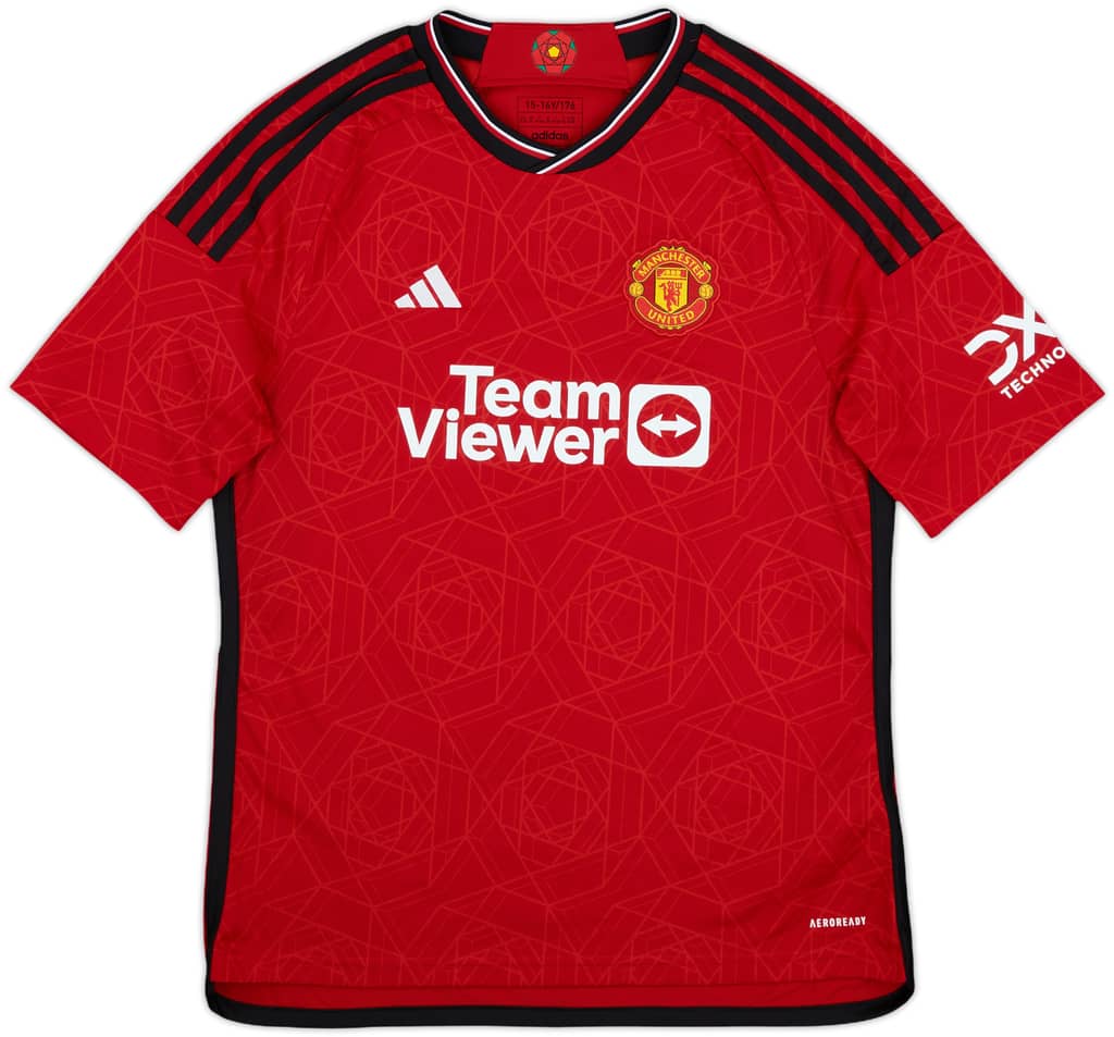 2023-24 Manchester United Home Shirt - 10/10 - (XL.Boys)