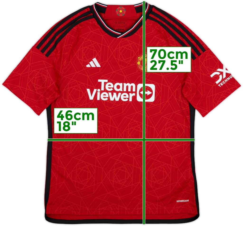 2023-24 Manchester United Home Shirt - 10/10 - (XL.Boys)