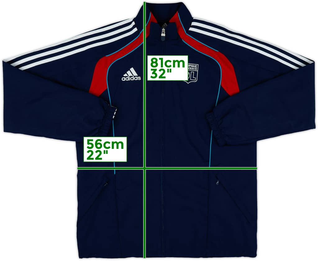 2010-11 Lyon adidas Track Jacket - 8/10 - (M)