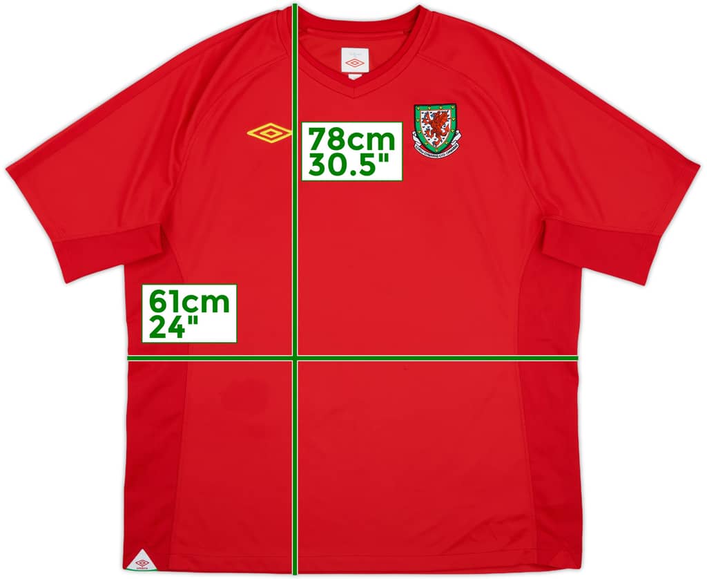 2010-11 Wales Home Shirt - 9/10 - (XXL)