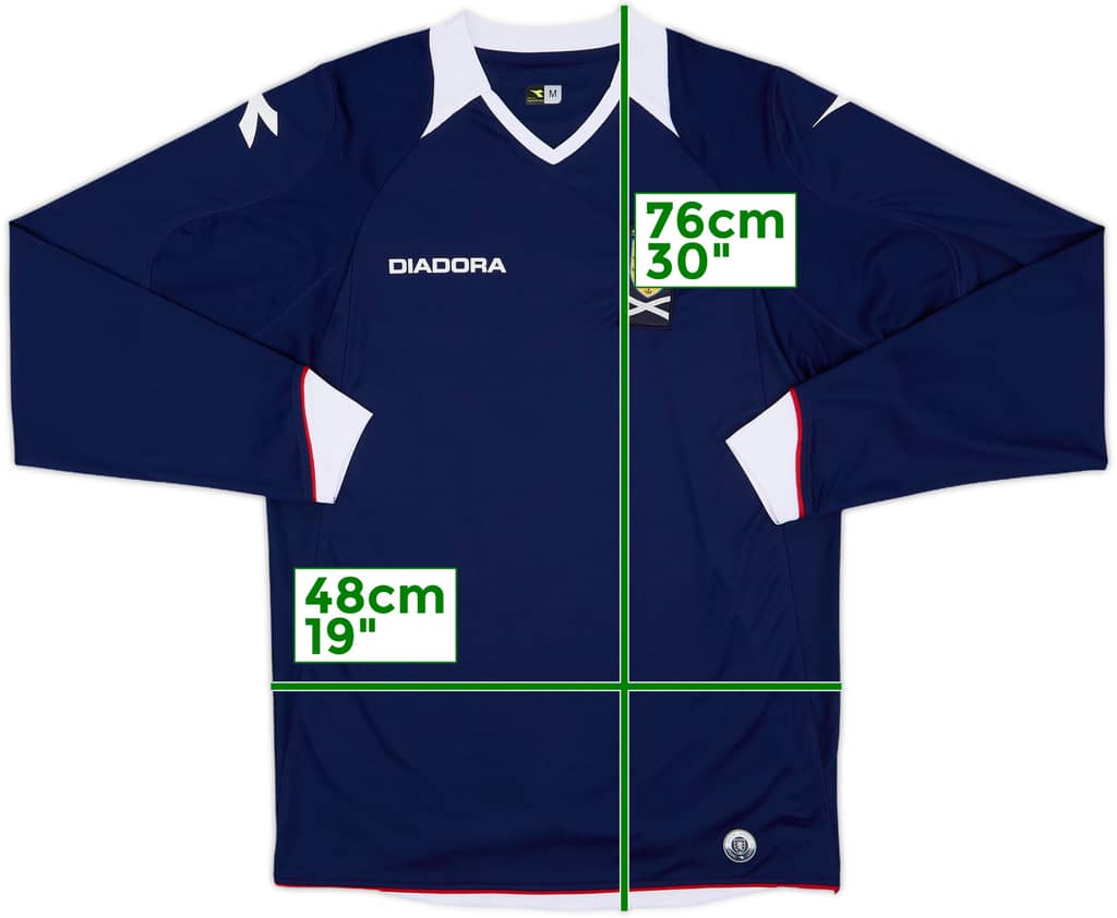 2008-09 Scotland Home L/S Shirt - 10/10 - (M)