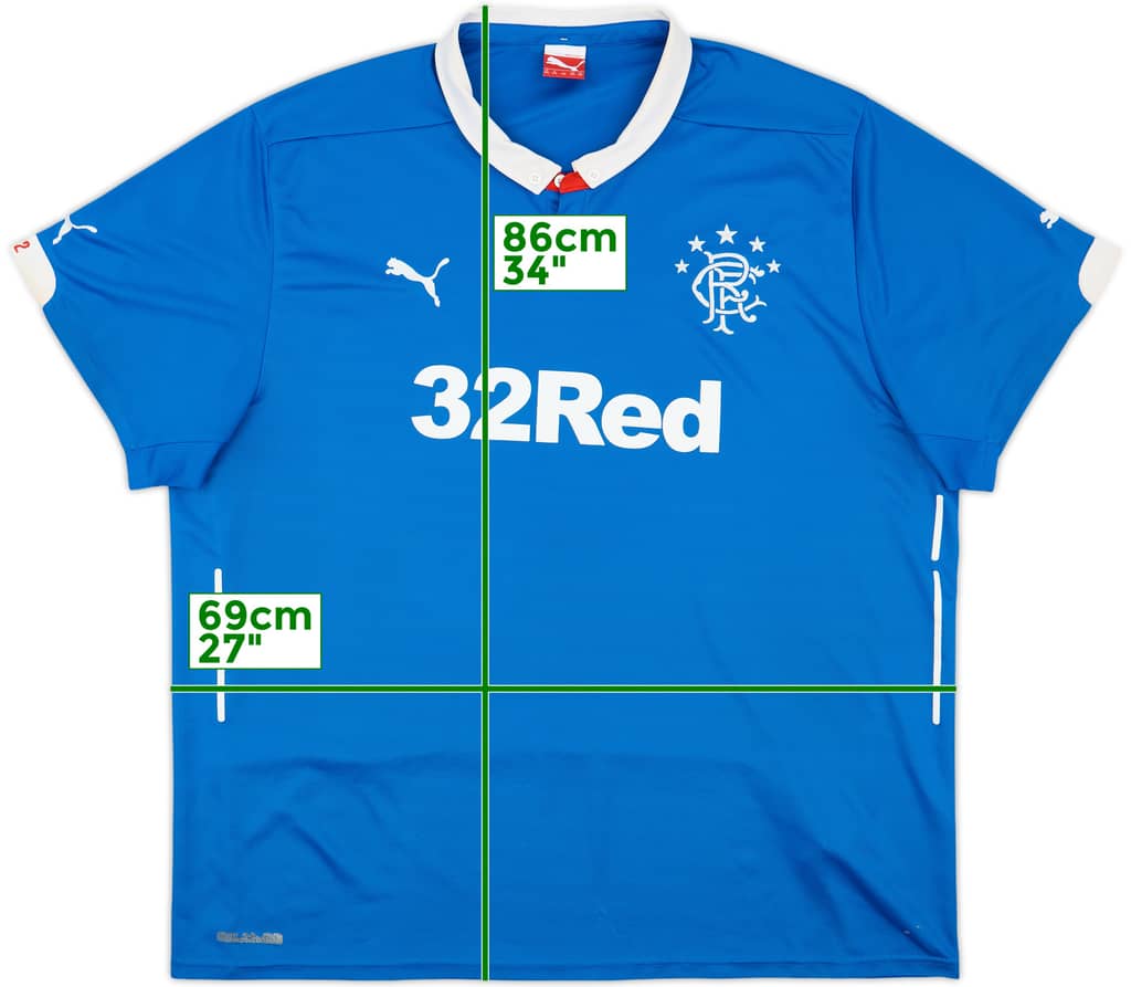 2014-15 Rangers Home Shirt - 8/10 - (4XL)
