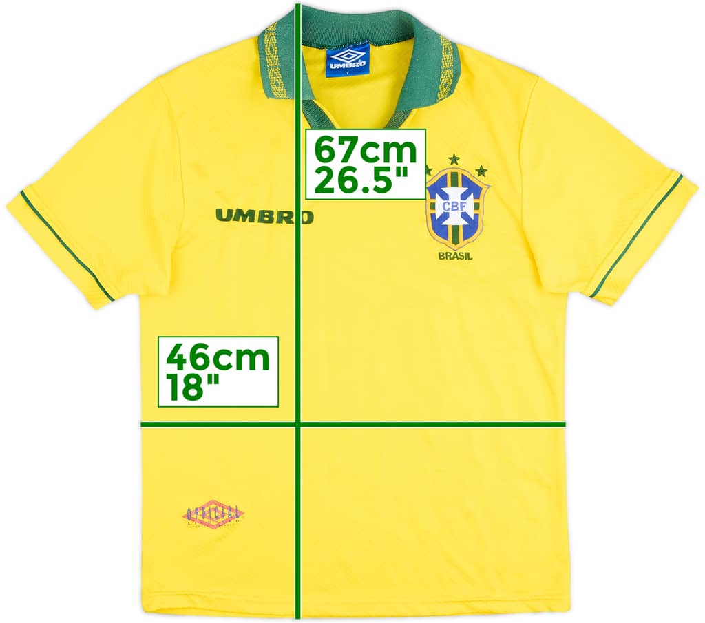 1993-94 Brazil Home Shirt - 6/10 - (Y)