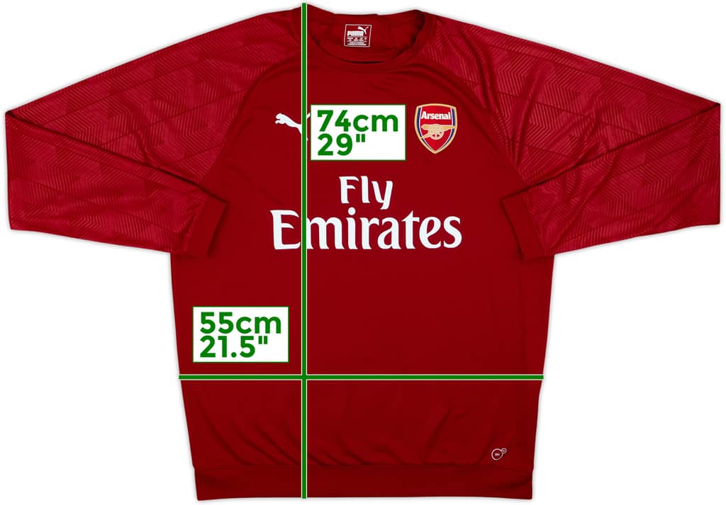 2017-18 Arsenal Puma Training L/S Shirt - 8/10 - (L)