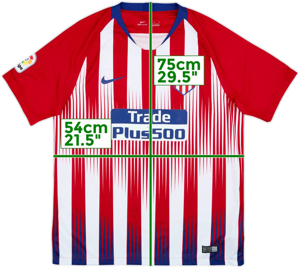 2018-19 Atletico Madrid Camiseta Local - 7/10 - (L)