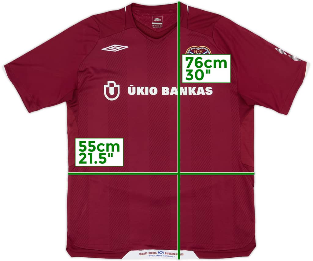 2008-09 Hearts Home Shirt - 7/10 - (L)