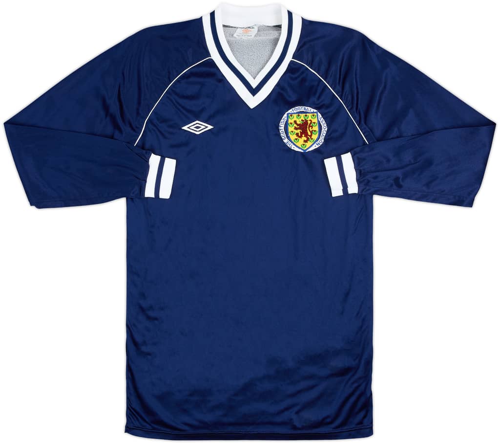 1982-83 Scotland Home Player Issue L/S Shirt - 10/10 - (M)