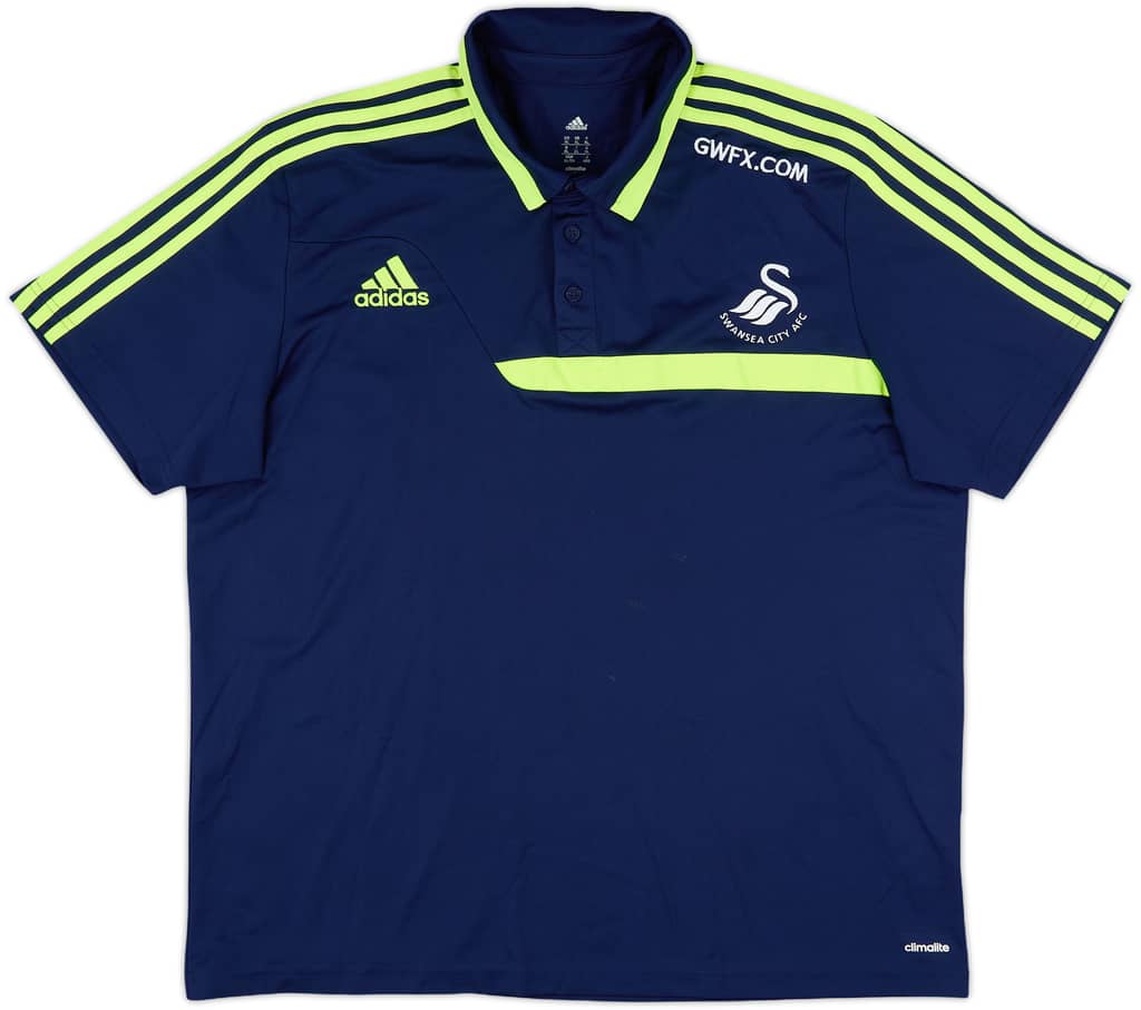 2013-14 Swansea adidas Polo Shirt - 8/10 - (XL)