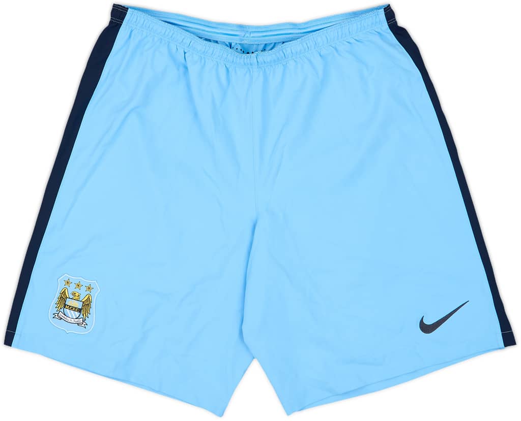 2014-15 Manchester City Player Issue Home Shorts - 9/10 - (L)