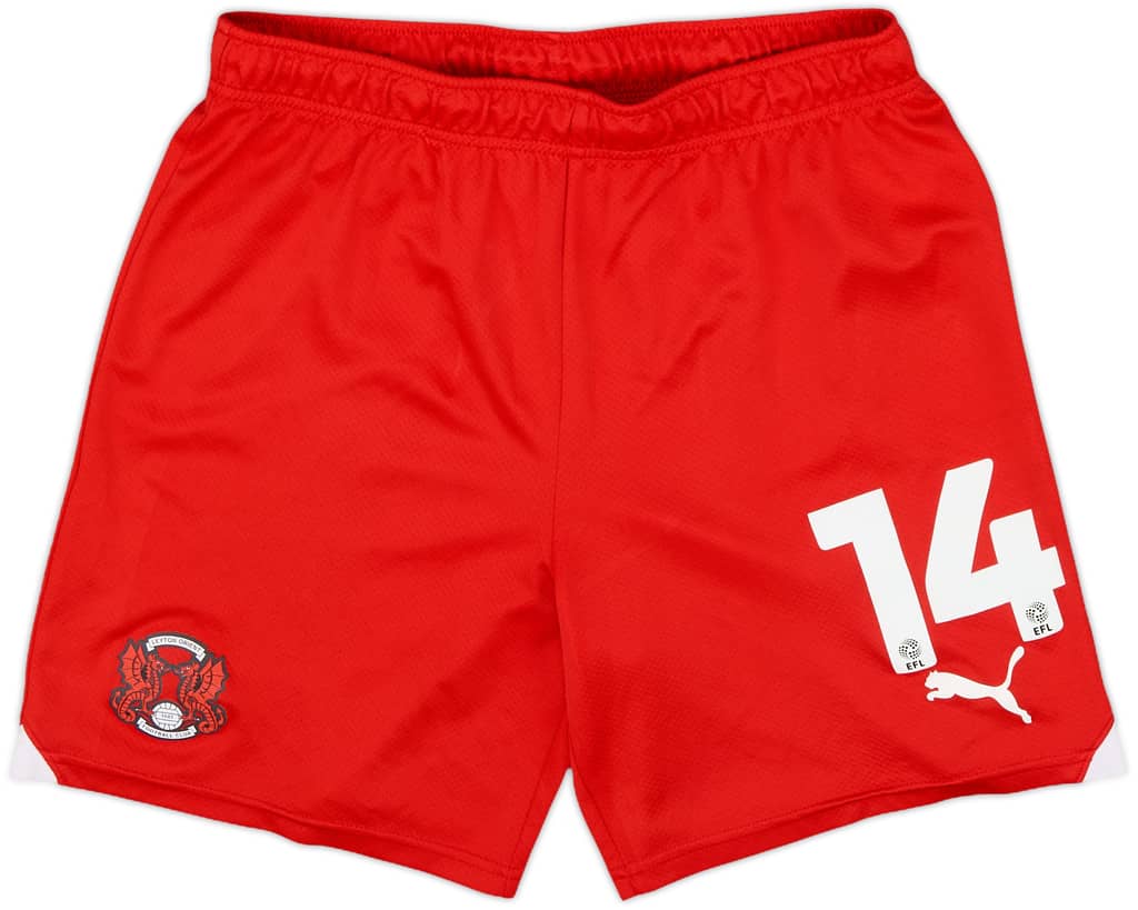 2022-23 Leyton Orient Player Issue Home Shorts #14 (Moncur) - 9/10 - (M)