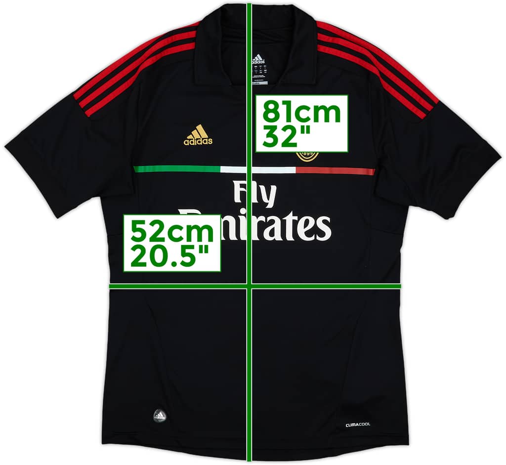 2011-12 AC Milan Third Shirt - 9/10 - (L)