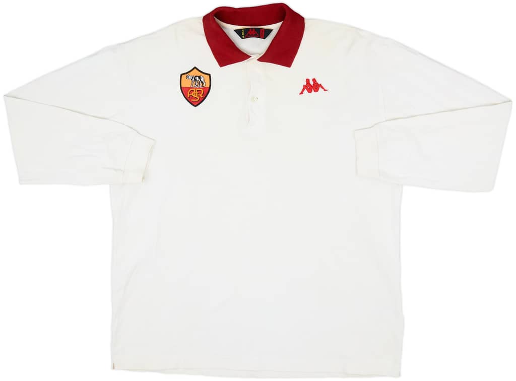 2010-11 Roma Kappa Polo L/S Shirt - 9/10 - (XL)