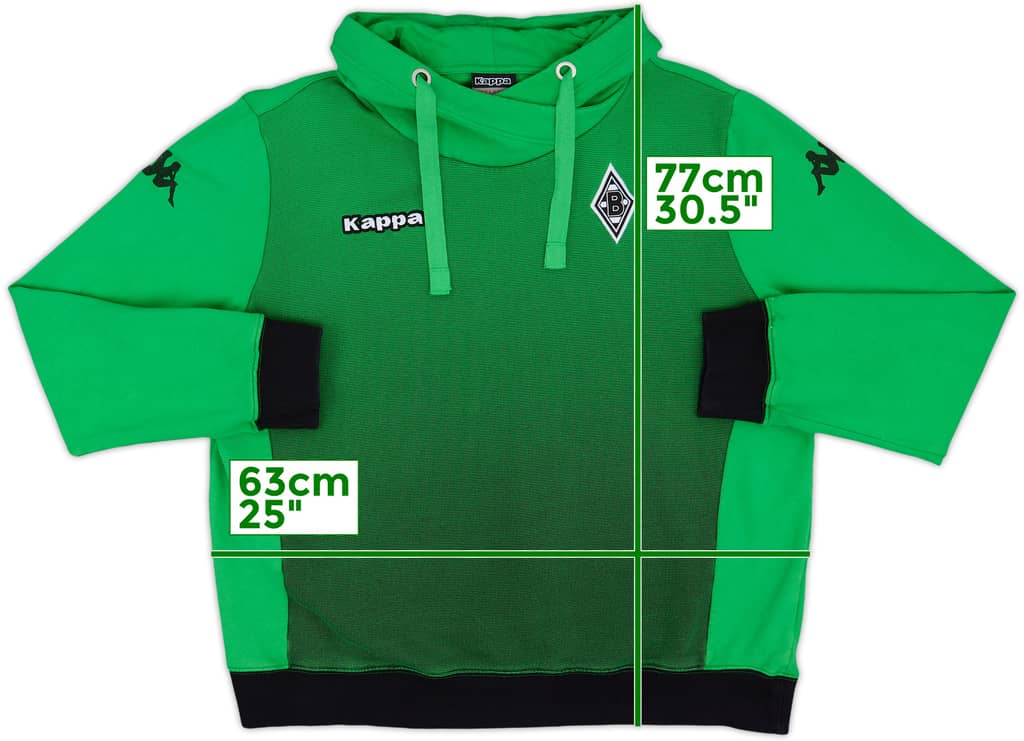 2015-16 Borussia Monchengladbach Kappa Hooded Top - 8/10 - (3XL)