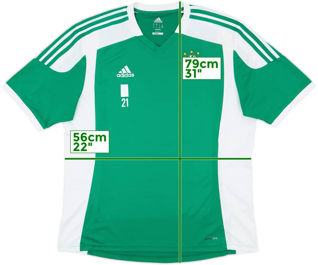 2013-14 Rapid Vienna Player Issue adidas Training Shirt #21 - 10/10 - (XL)