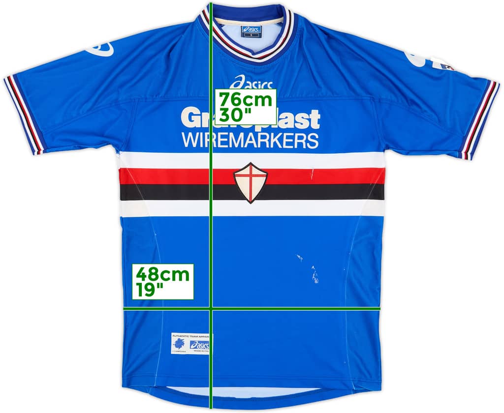 2001-02 Sampdoria Home Shirt - 6/10 - (S)