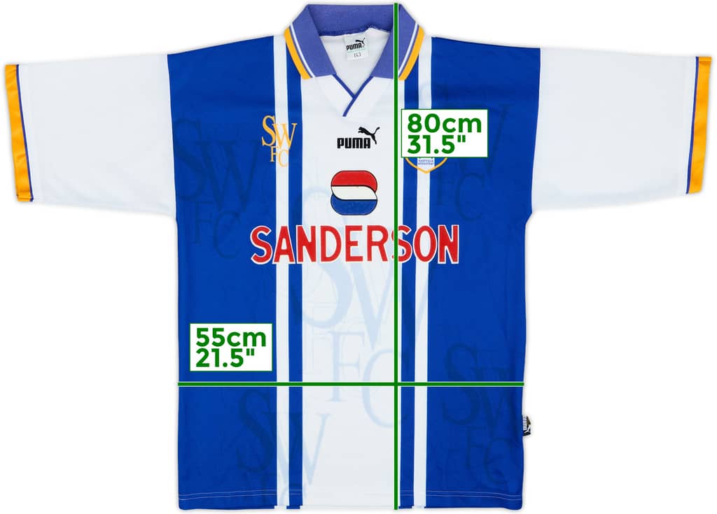 1995-97 Sheffield Wednesday Home Shirt - 8/10 - (L)