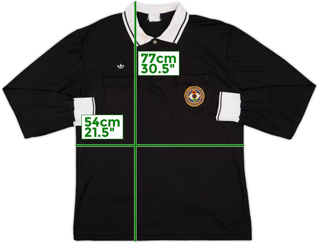 1980s Italy FIGC adidas Referee L/S Shirt - 8/10 - (XL)