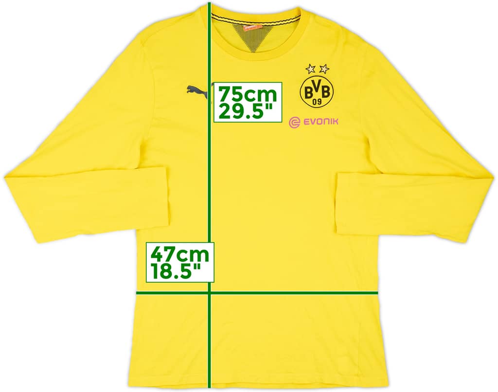 2012-13 Borussia Dortmund Puma Cotton L/S Tee - 9/10 - (L)
