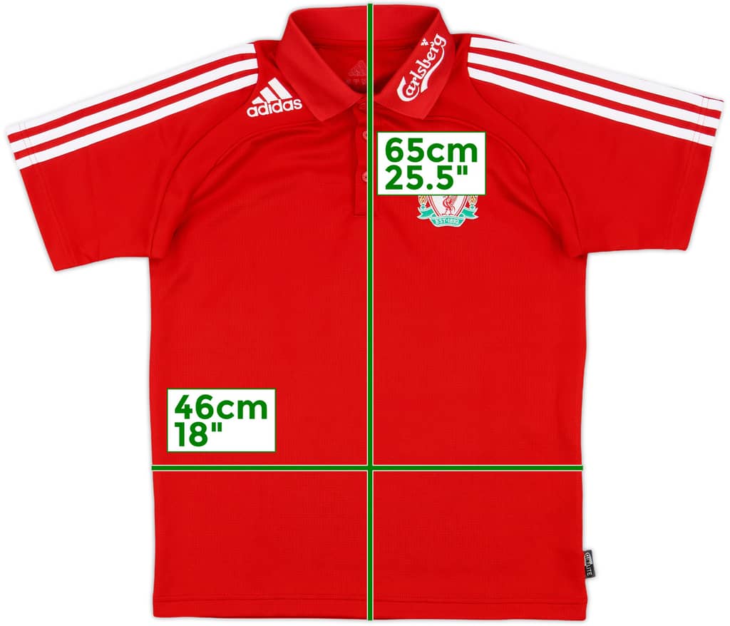 2008-09 Liverpool adidas Polo Shirt - 8/10 - (XS)