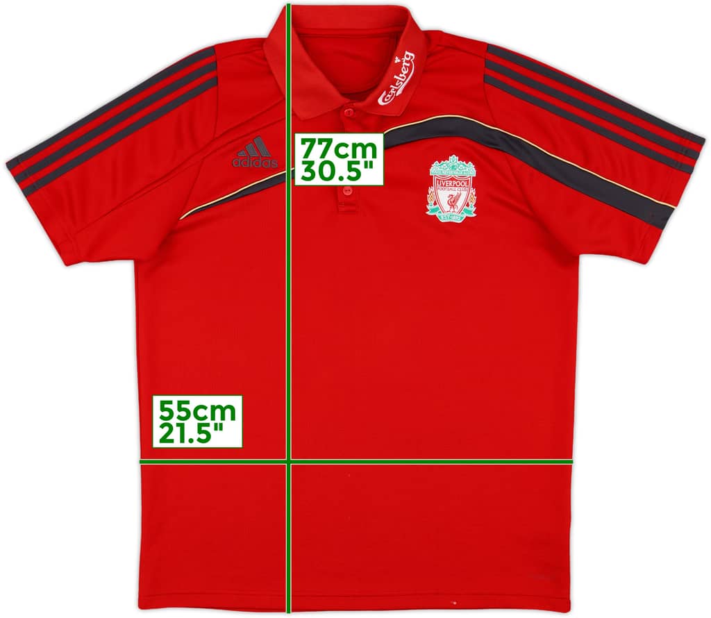 2009-10 Liverpool adidas Polo Shirt - 8/10 - (L)
