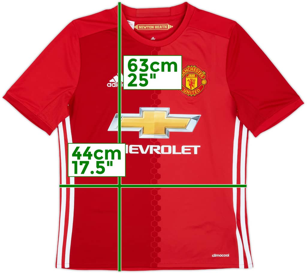 2016-17 Manchester United Home Shirt - 10/10 - (L.Boys)