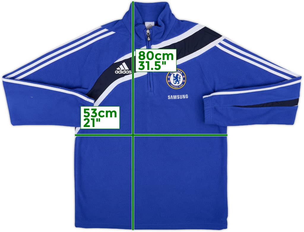 2009-10 Chelsea adidas 1/4 Zip Drill Top - 8/10 - (M)