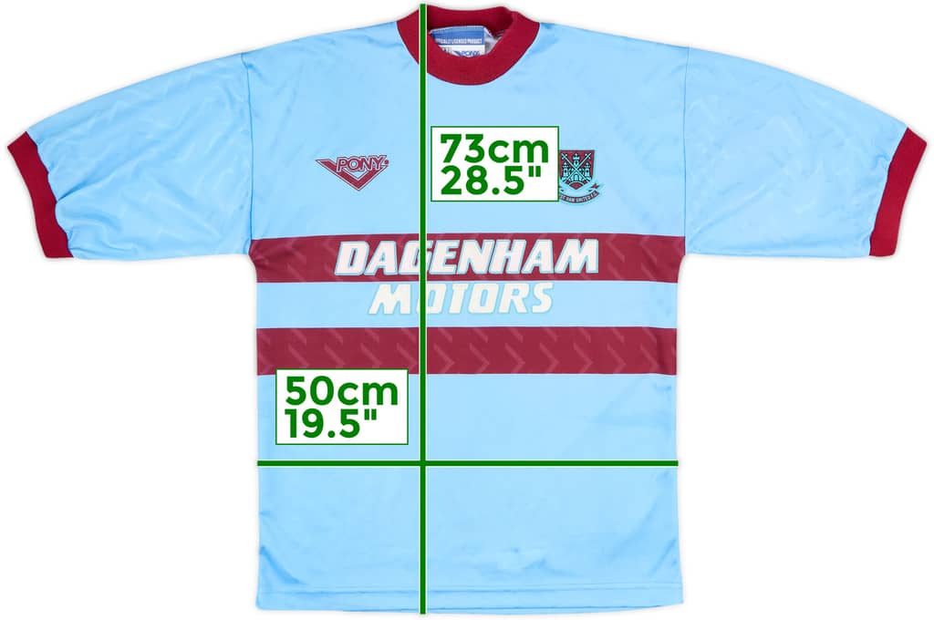 1993-95 West Ham Away Shirt - 9/10 - (S)