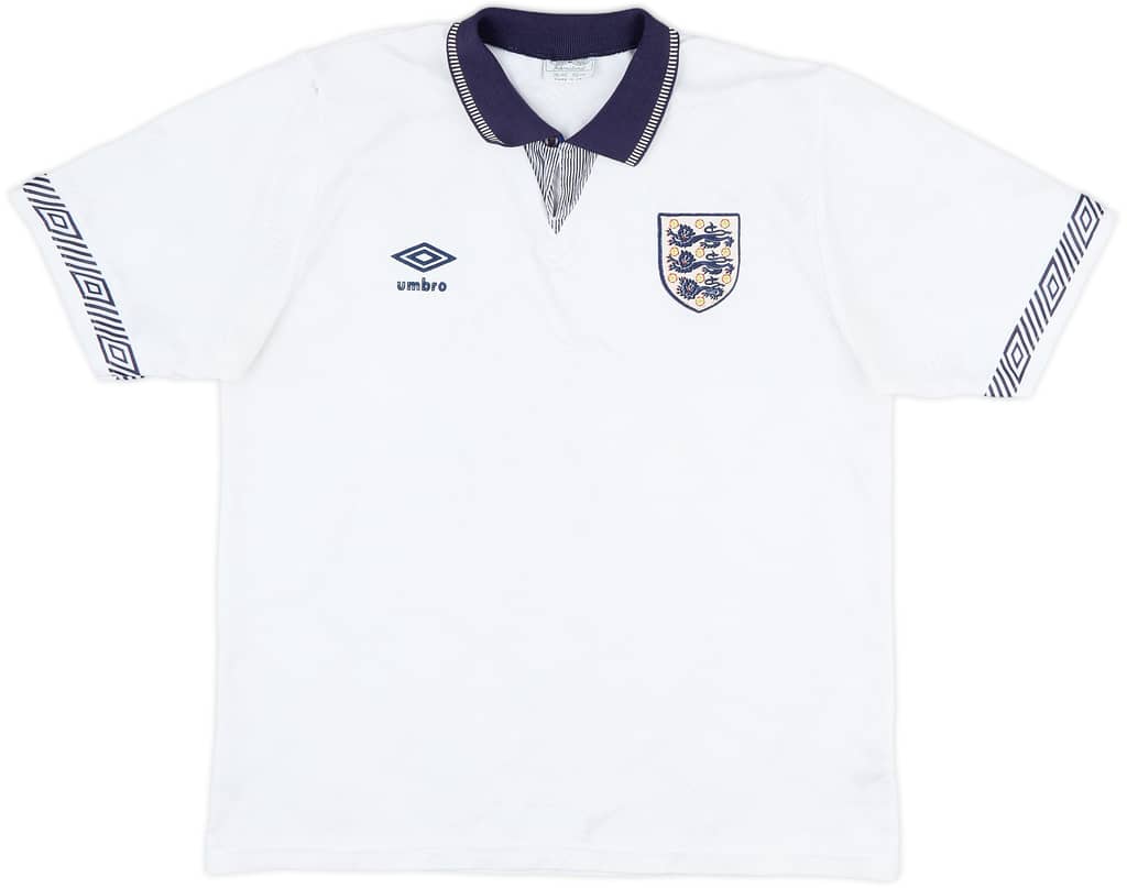 1990-92 England Home Shirt - 10/10 - (M)
