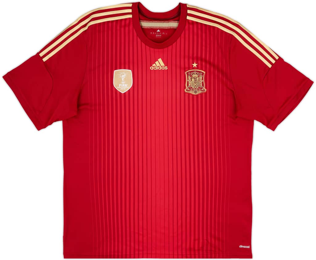 2013-15 Spain Home Shirt - 9/10 - (XXL)