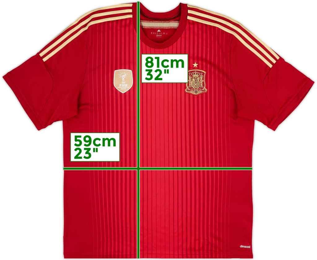 2013-15 Spain Home Shirt - 9/10 - (XXL)