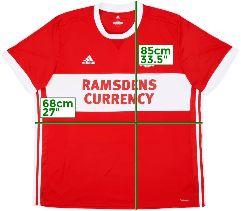2017-18 Middlesbrough Home Shirt - 6/10 - (XXL)