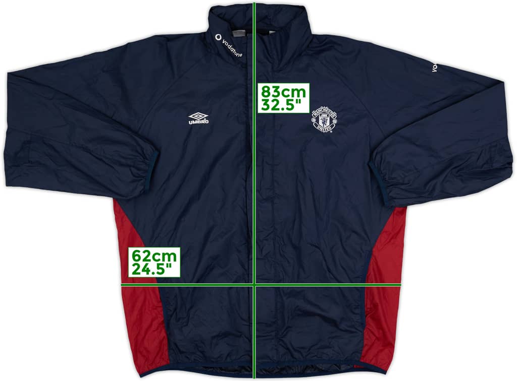 2000-02 Manchester United Umbro Hooded Rain Jacket - 8/10 - (XL)