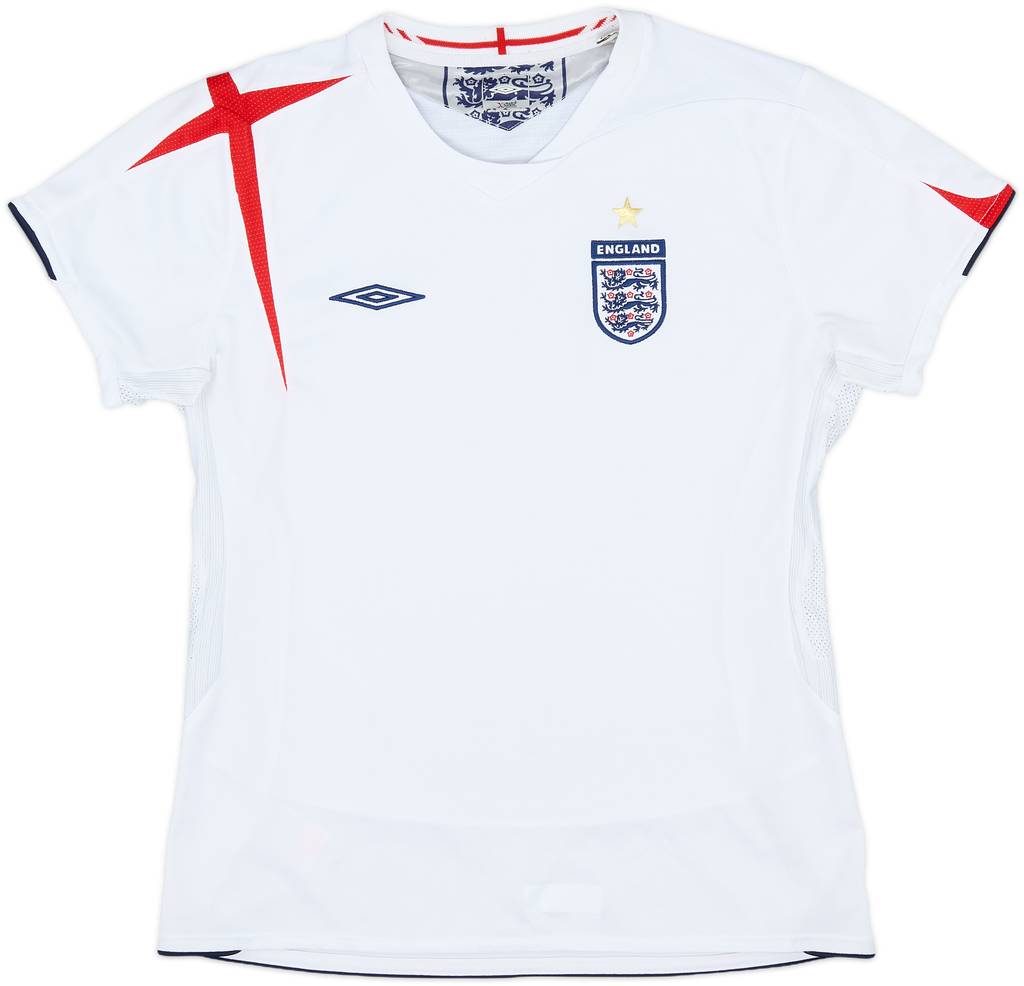 2005-07 England Home Shirt - 9/10 - (Women's M)
