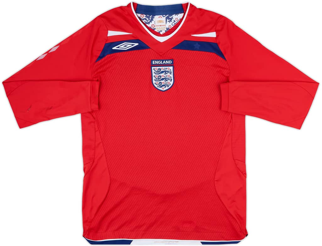 2008-10 England Away L/S Shirt - 4/10 - (S)