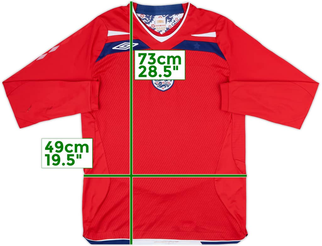 2008-10 England Away L/S Shirt - 4/10 - (S)