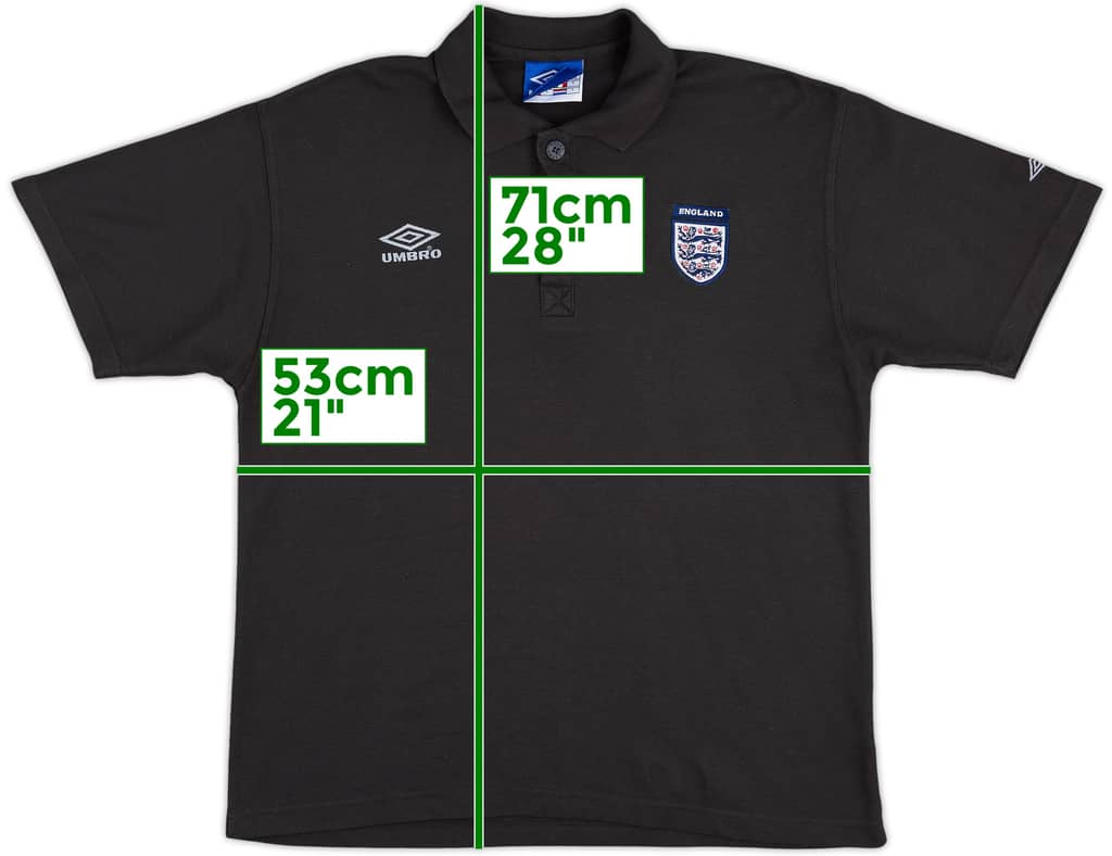 1998-00 England Umbro Polo Shirt - 9/10 - (L)